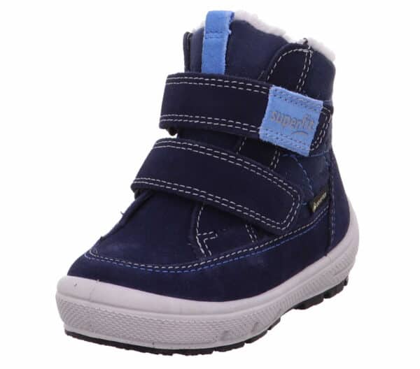 Stiefel Jungen blau Stiefelette Leder  GROOVY 25