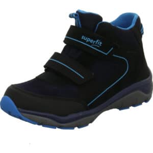 Stiefel Jungen schwarz schwarz/blau 25